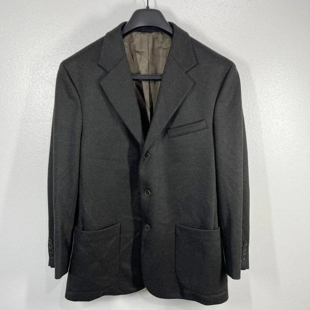 Brooks Brothers‎ 100% Wool Blazer Sport Coat 40R Mens Brown Jacket 3 Buttons
